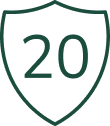 Zielona ikonka z cyfrą 20.
